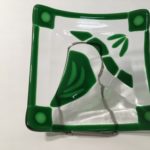 fused glass square plate