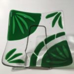 fused glass square plate