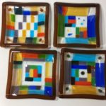 set of fused glass plates Playful Blocks