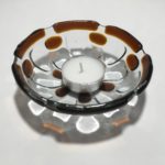 fused glass candle holder