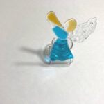 fused glass candle holder Angel