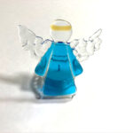 fused glass candle holder Angel