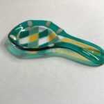 fused glass spoon rest Tennis